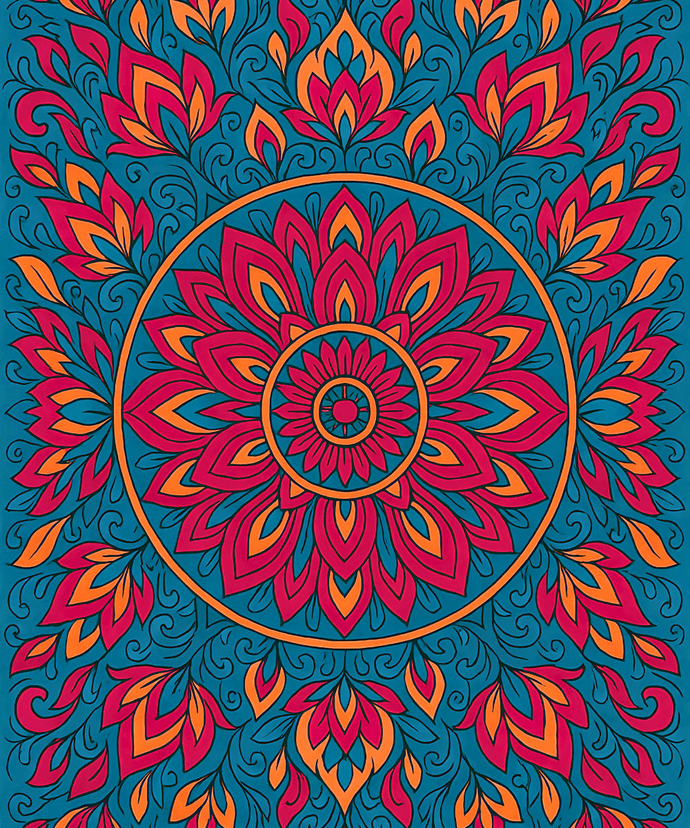 Blazing Petals (Mandala)