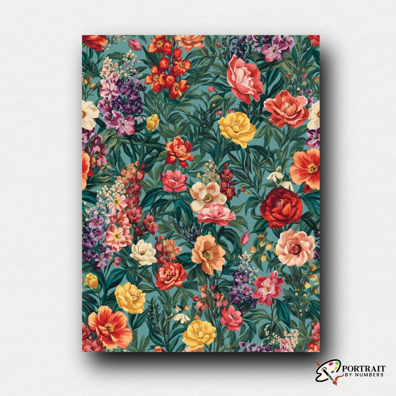 Blooming Garden -  Paint by numbers -  Portrait By Numbers