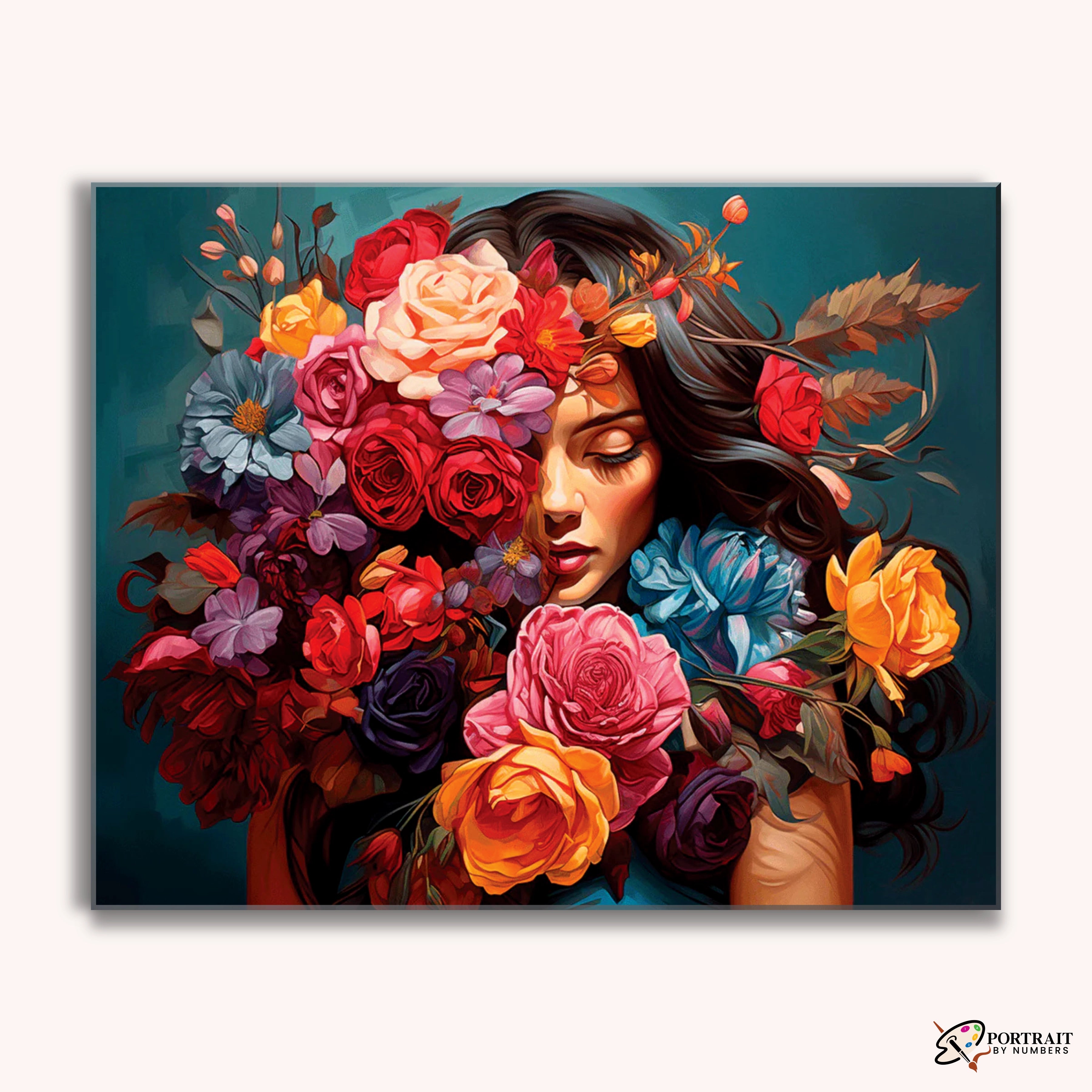 Blooming Silence -  Paint by Numbers Kit for Adults -  Portrait By Numbers