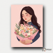 Blossom Embrace -  Paint by numbers -  Portrait By Numbers