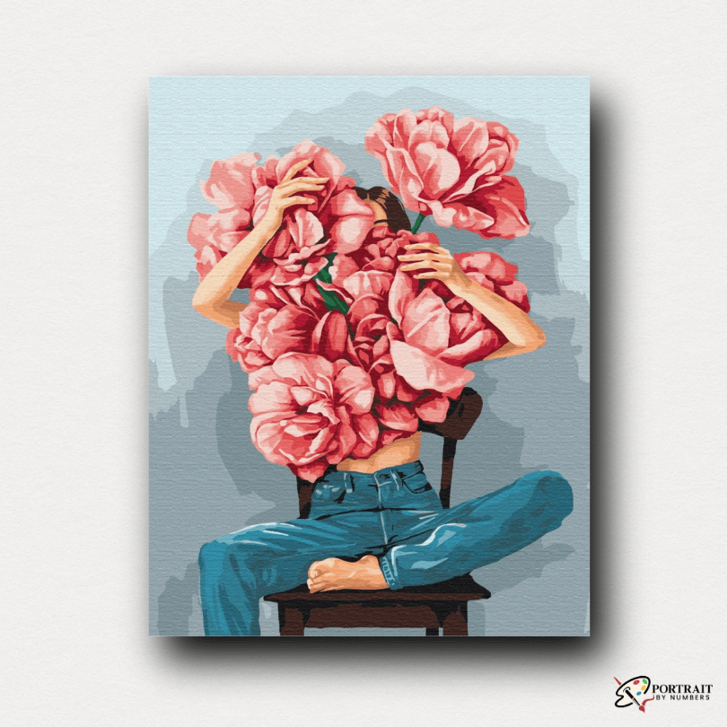 Blossom Girl -  Paint by numbers -  Portrait By Numbers