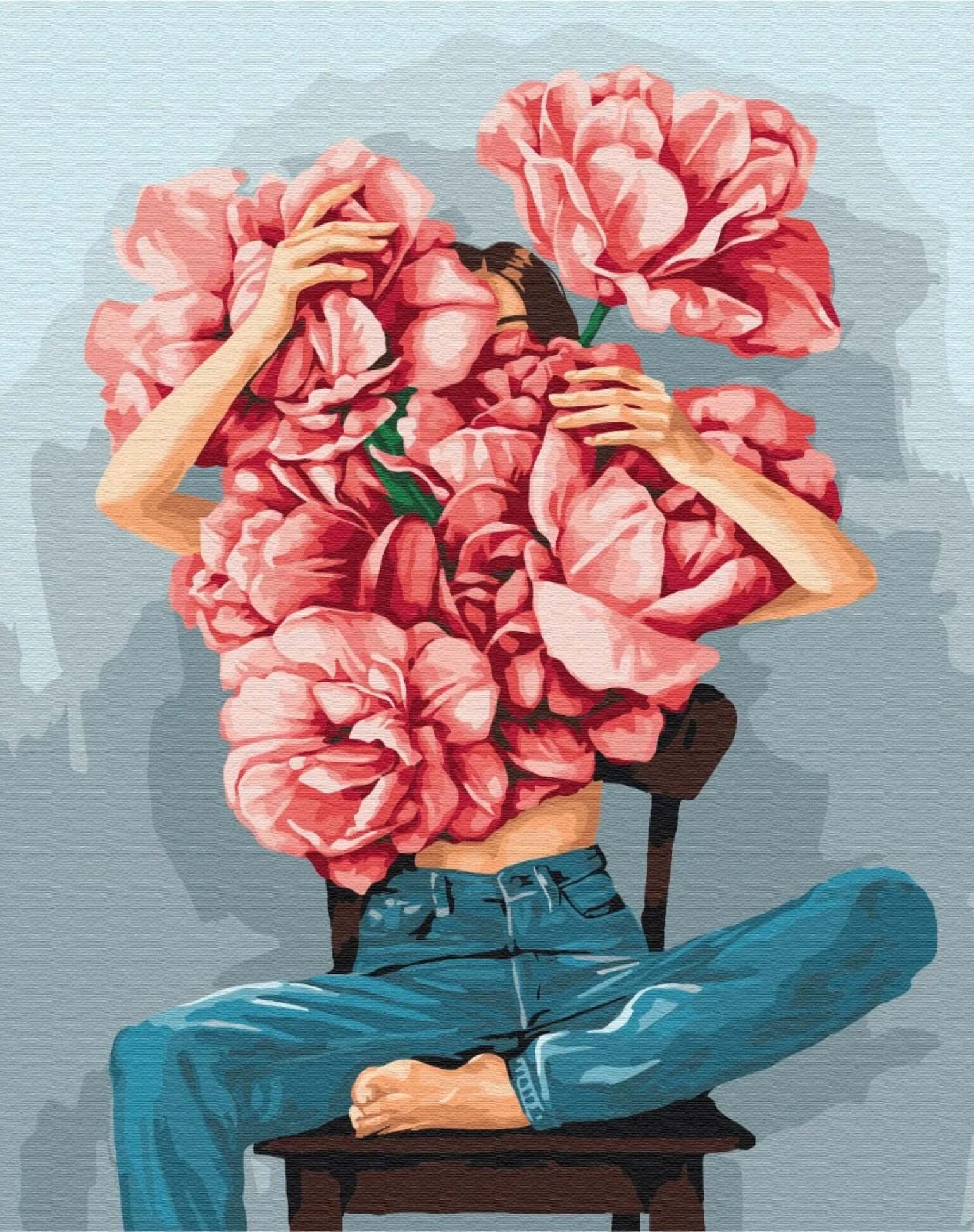 Blossom Girl -  Paint by numbers Kit -  Portrait By Numbers
