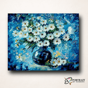 Blue Daisy Floret -  Paint by numbers Kit -  Portrait By Numbers