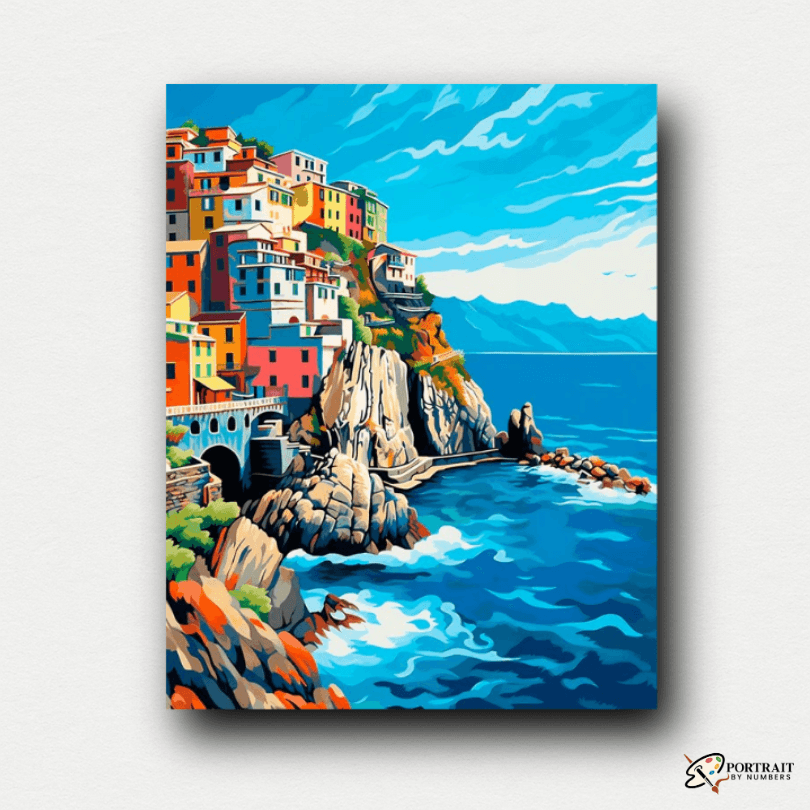 Blue Harbor Serenity -  Paint by numbers -  Portrait By Numbers