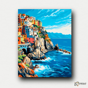 Blue Harbor Serenity -  Paint by numbers Kit -  Portrait By Numbers