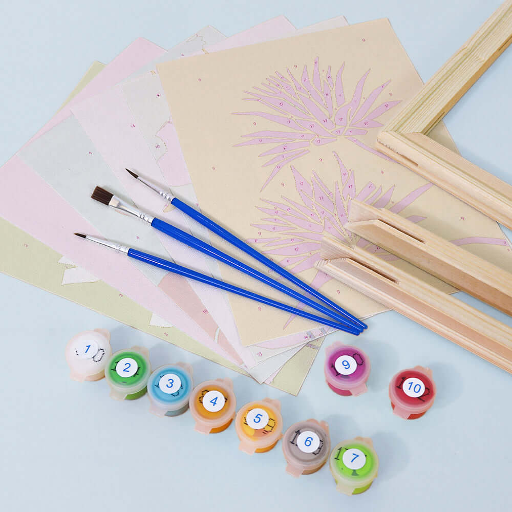 Blush Botanicals (Set of 6) -  Paint by numbers Kit -  Portrait By Numbers