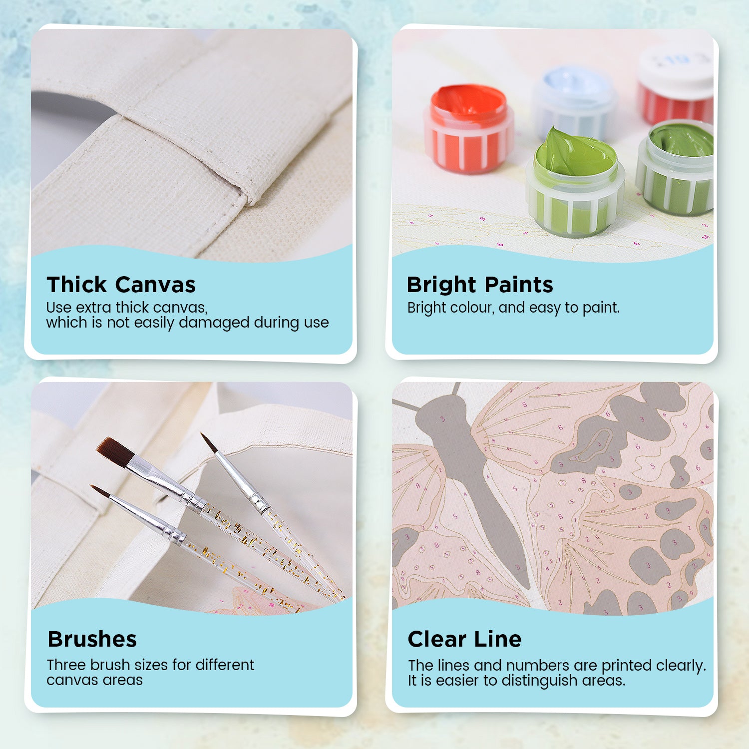 Blush Butterfly Bag -  Paint by Numbers Kit for Adults -  Portrait By Numbers