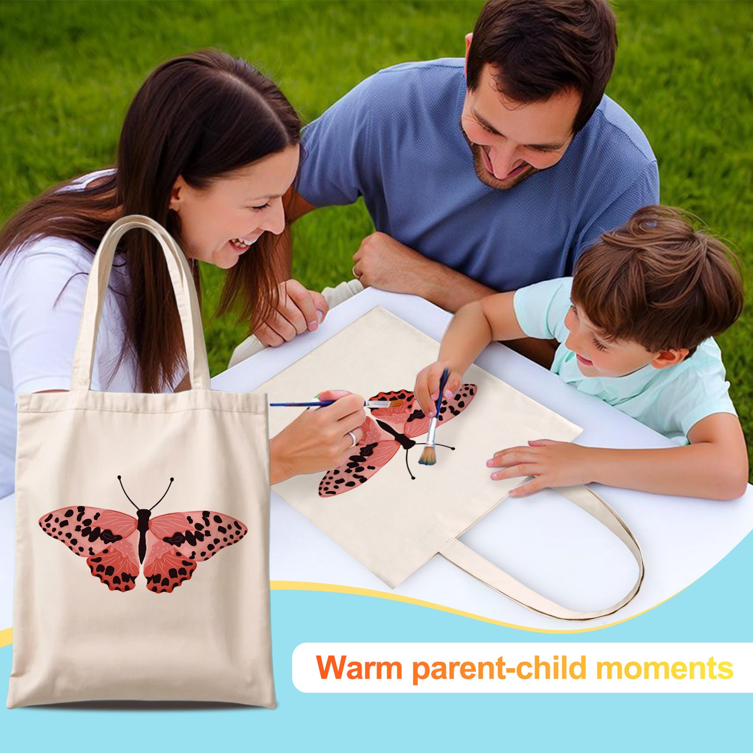 Blush Butterfly Bag -  Paint by Numbers Kit for Adults -  Portrait By Numbers