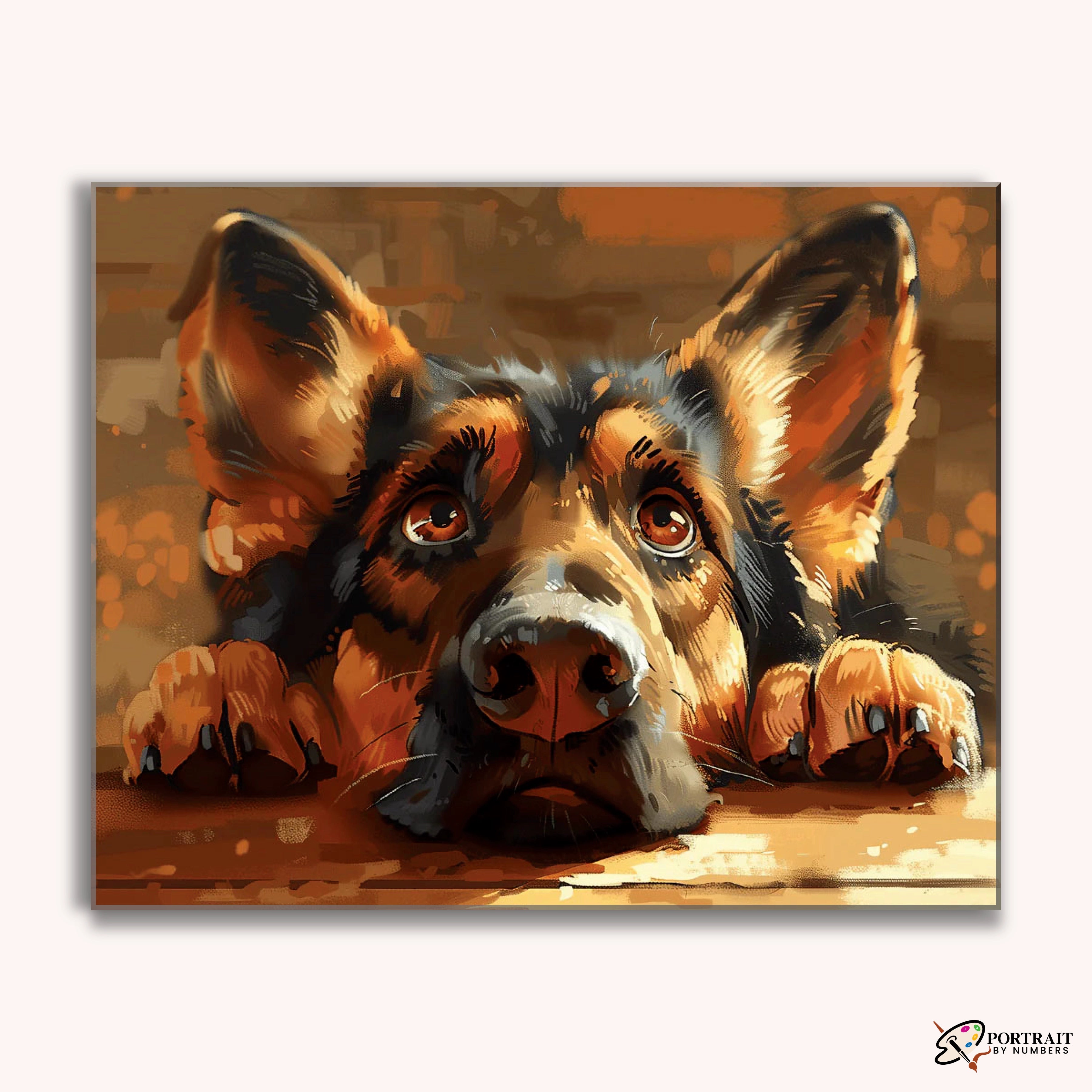 Bored Shepherd -  Paint by Numbers Kit for Adults -  Portrait By Numbers