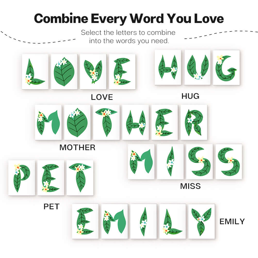 Botanical ABCs (Alphabet) -  Paint by numbers Kit -  Portrait By Numbers