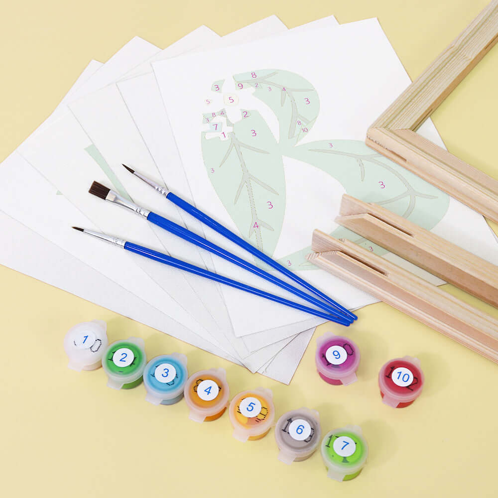 Botanical ABCs (Alphabet) -  Paint by numbers Kit -  Portrait By Numbers