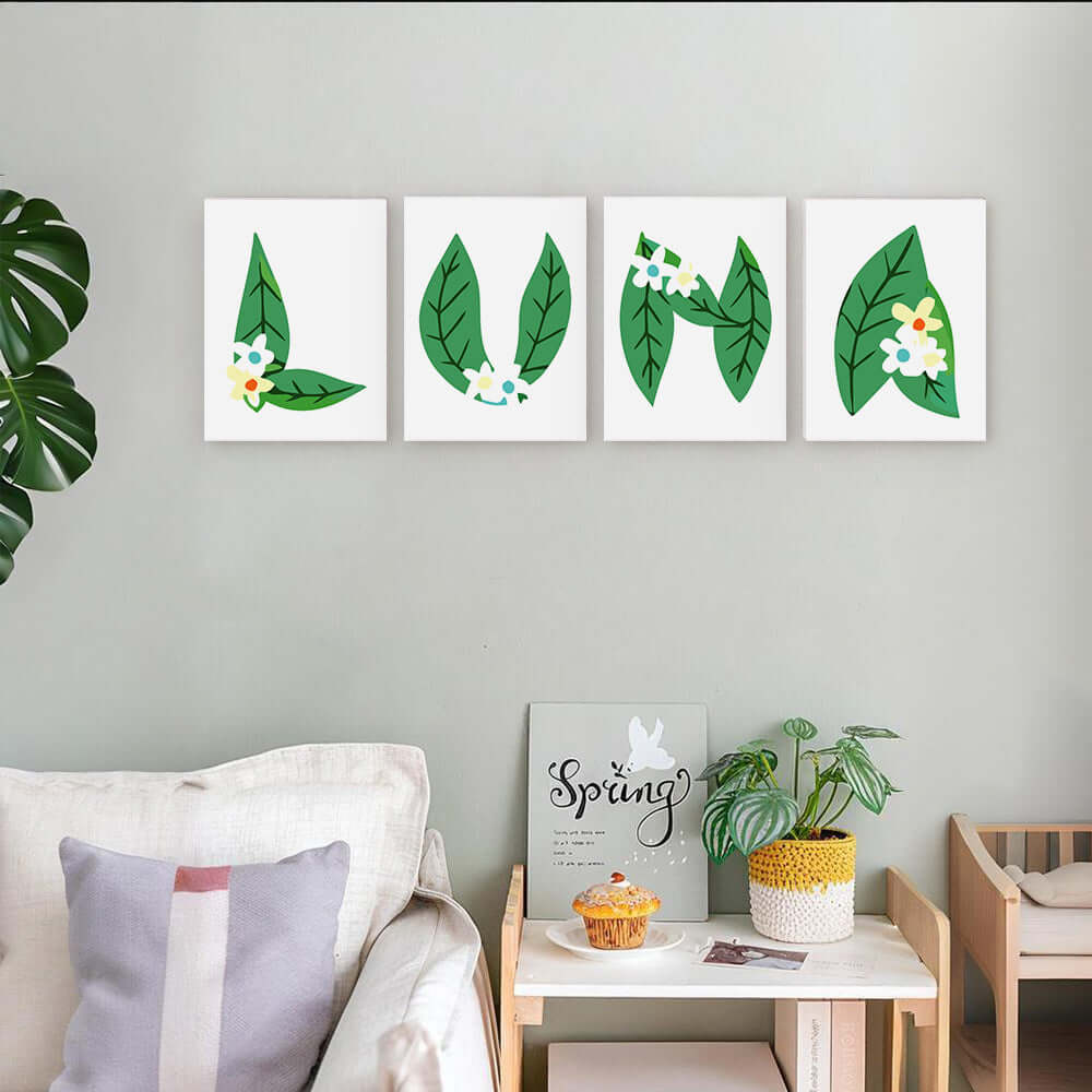 Botanical ABCs (Alphabet) -  Paint by numbers Kit -  Portrait By Numbers