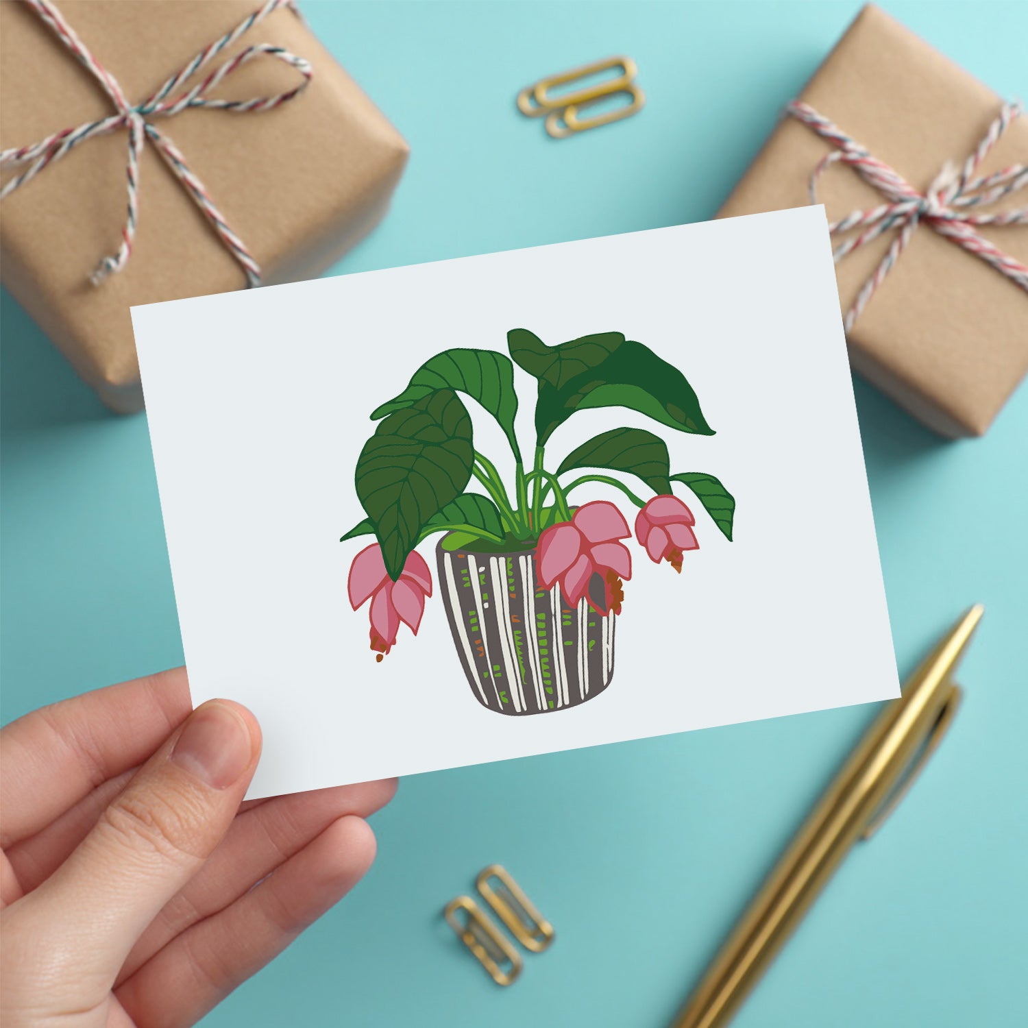 Botanical Whispers Poster Cards Set -  Paint by Numbers Kit for Adults -  Portrait By Numbers