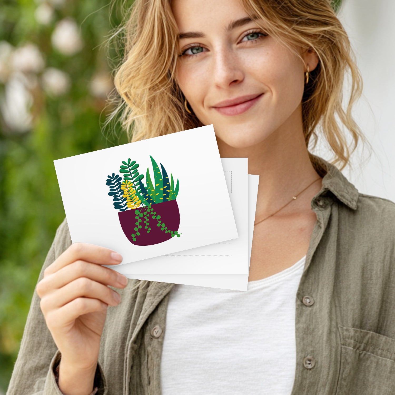 Botanical Whispers Poster Cards Set -  Paint by Numbers Kit for Adults -  Portrait By Numbers