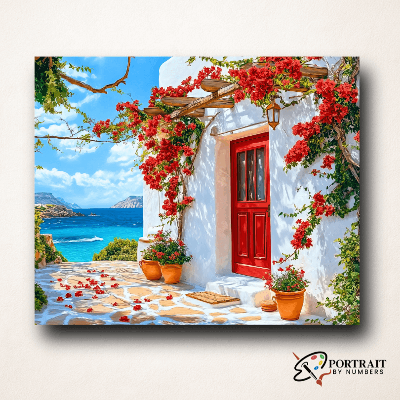Bougainvillea Bliss -  Paint by numbers -  Portrait By Numbers