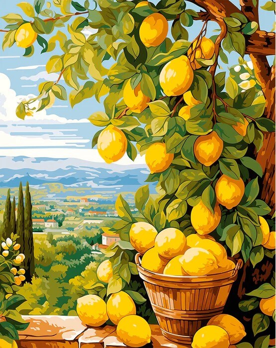 Bounty Lemons -  Paint by numbers -  Portrait By Numbers