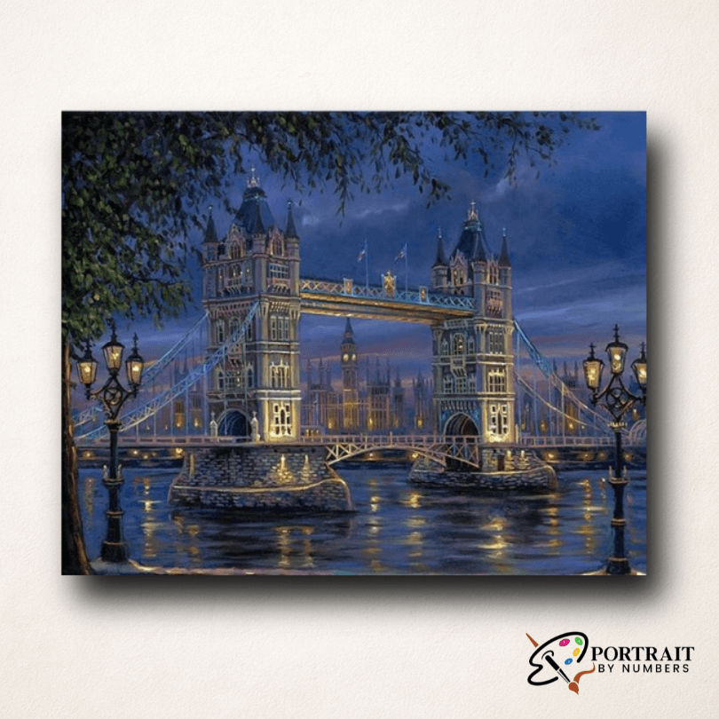 Bridge Of London Night -  Paint by numbers -  Portrait By Numbers