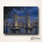Bridge Of London Night -  Paint by Numbers Kit for Adults -  Portrait By Numbers