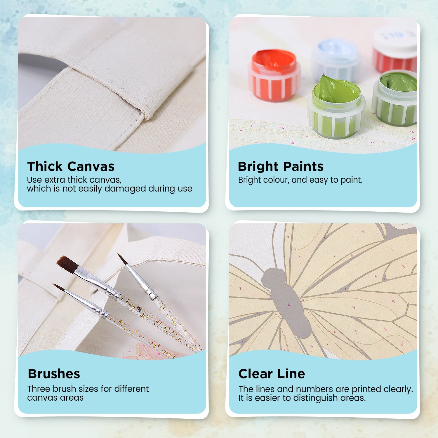 Bright Wings Bag -  Paint by Numbers Kit for Adults -  Portrait By Numbers