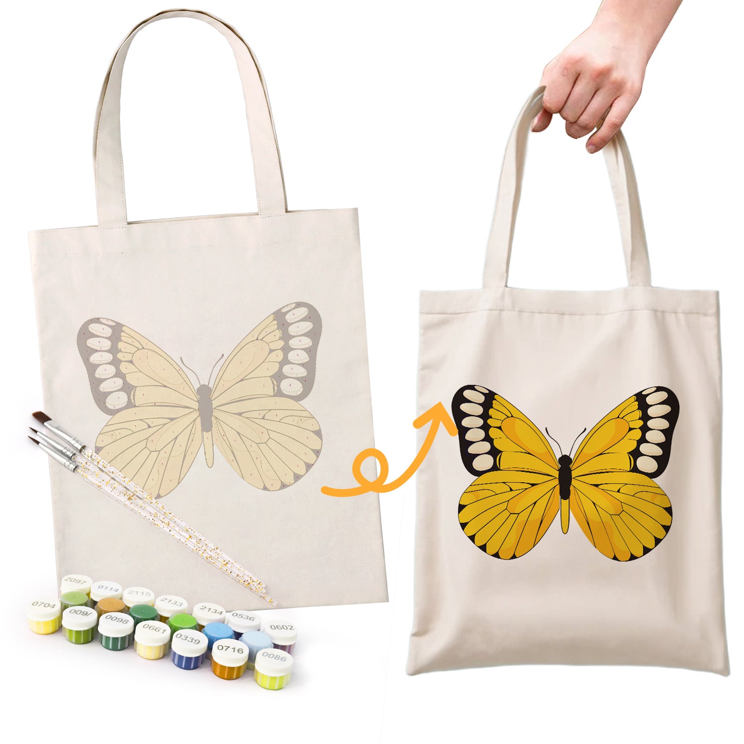 Bright Wings Bag -  Paint by Numbers Kit for Adults -  Portrait By Numbers