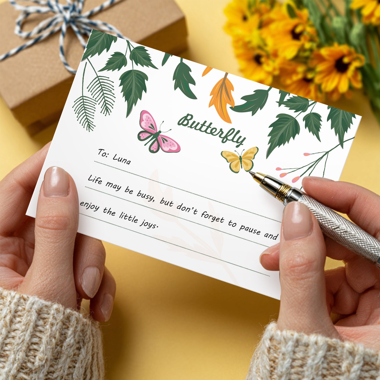 Butterfly Garden Poster Cards Set -  Paint by Numbers Kit for Adults -  Portrait By Numbers