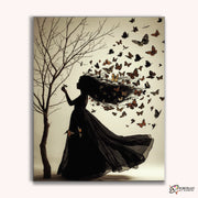 Butterfly Whisper -  Paint by Numbers Kit for Adults -  Portrait By Numbers