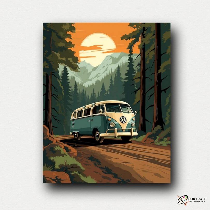 Camping Trip -  Paint by numbers -  Portrait By Numbers