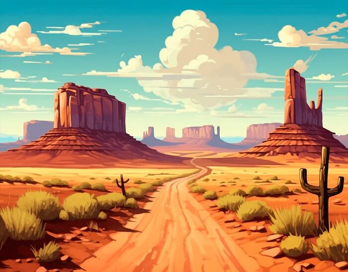 Canyonland Path -  Paint by numbers Kit -  Portrait By Numbers
