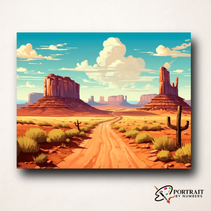 Canyonland Path -  Paint by numbers Kit -  Portrait By Numbers