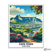 Cape Town Travel Poster -  Paint by Numbers Kit for Adults -  Portrait By Numbers