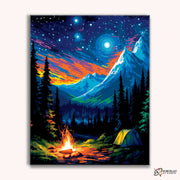 Celestial Mountainscape -  Paint by Numbers Kit for Adults -  Portrait By Numbers