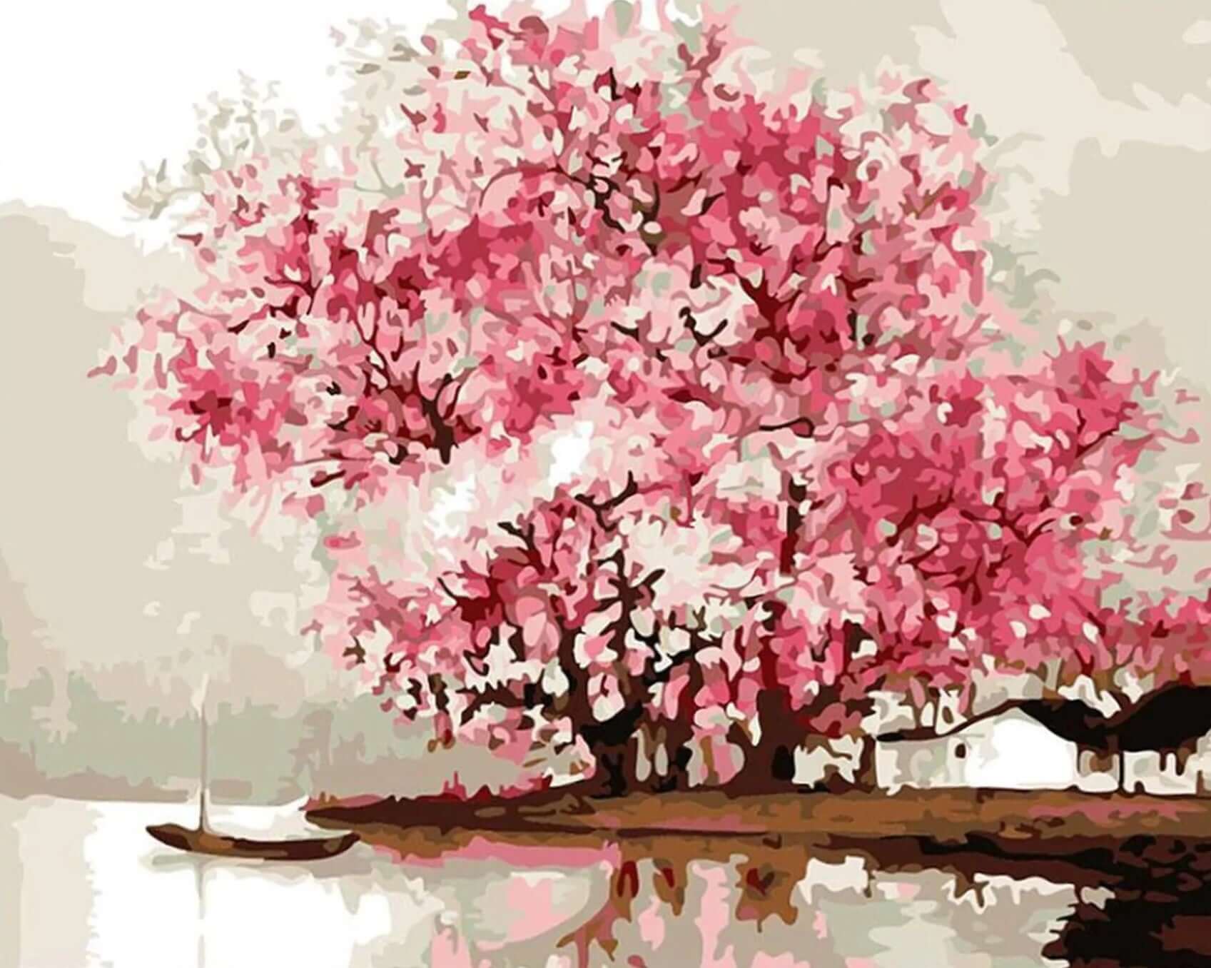Cherry Blossoms -  Paint by numbers -  Portrait By Numbers