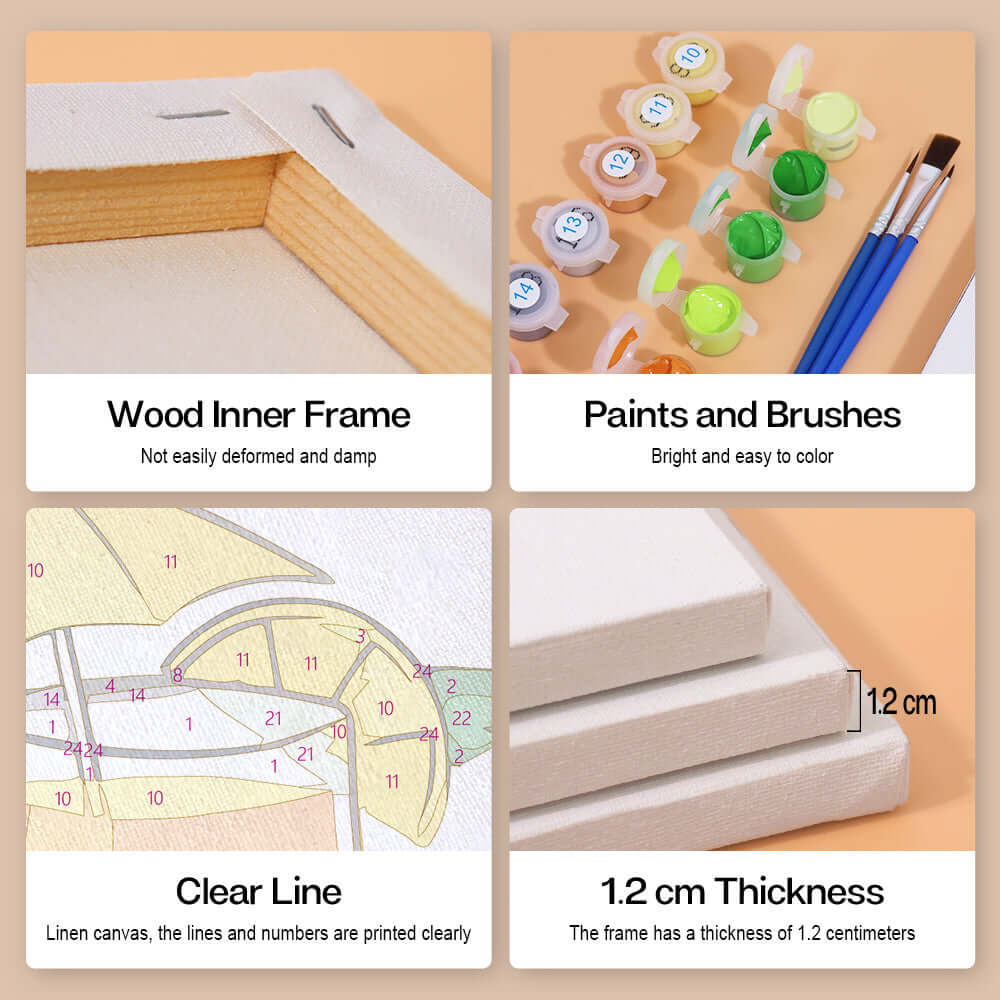 Chic Cocktails (Set of 6) -  Paint by numbers Kit -  Portrait By Numbers