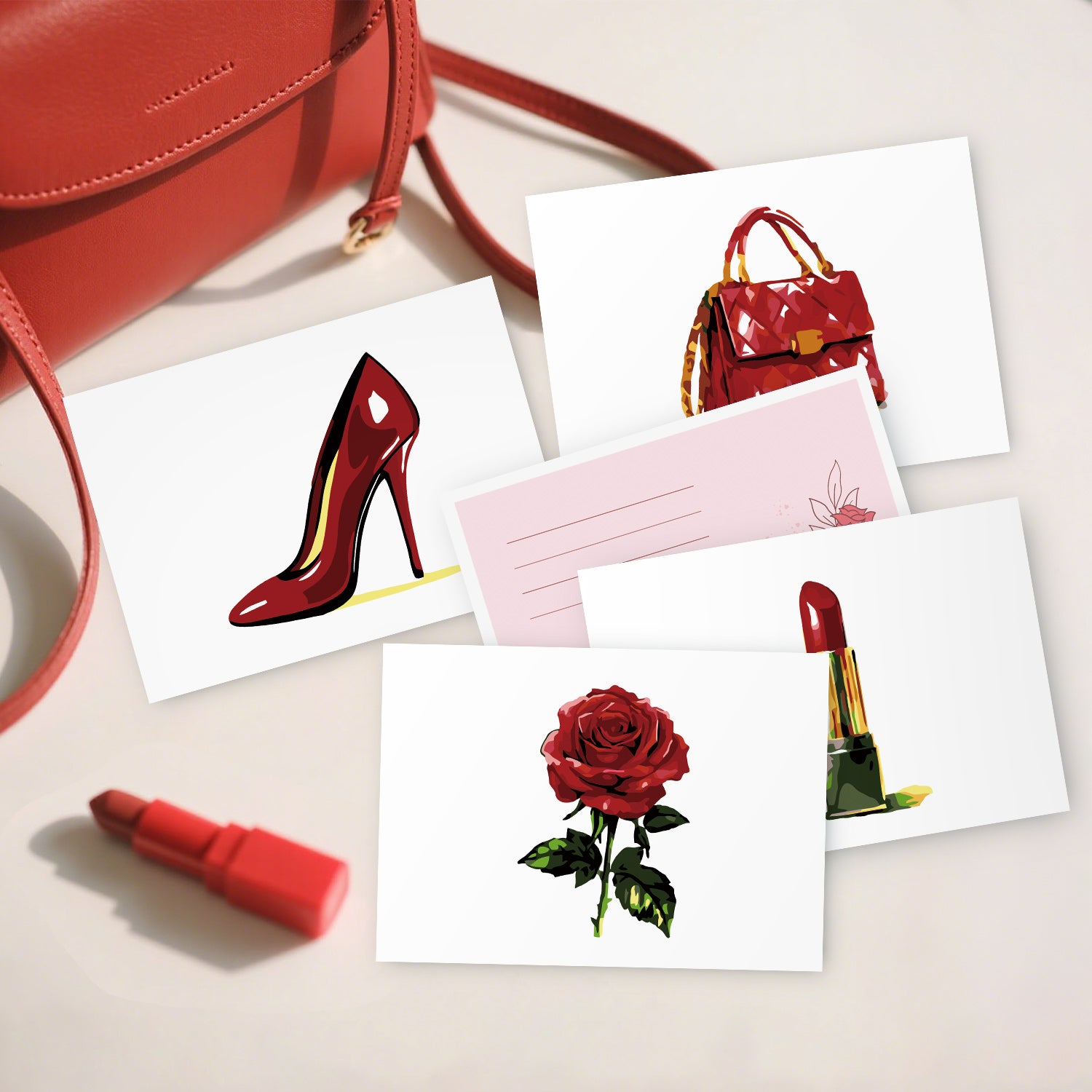 Chic Muse Poster Cards Set -  Paint by Numbers Kit for Adults -  Portrait By Numbers