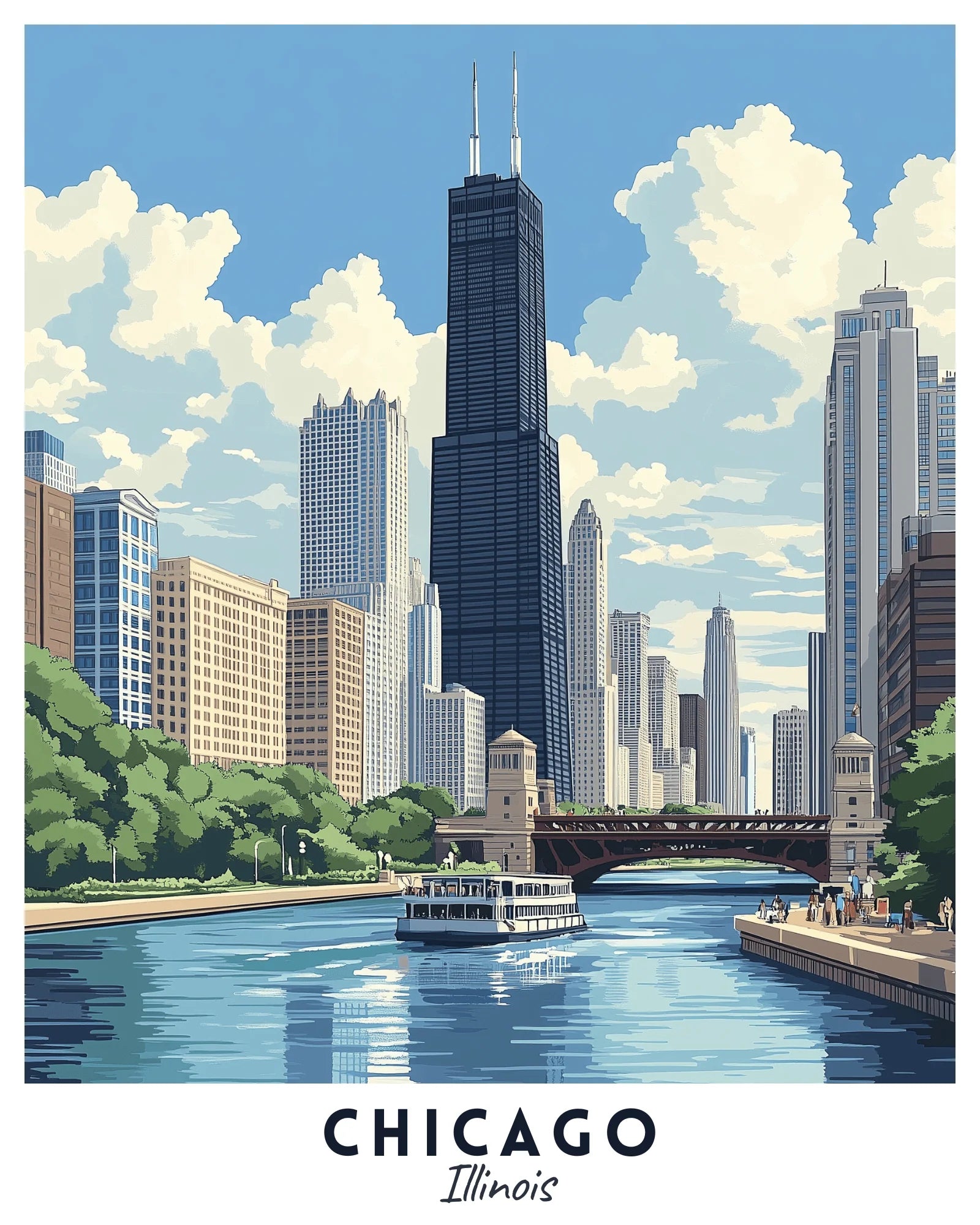 Chicago Travel Poster