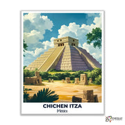 Chichen Itza Travel Poster -  Paint by Numbers Kit for Adults -  Portrait By Numbers