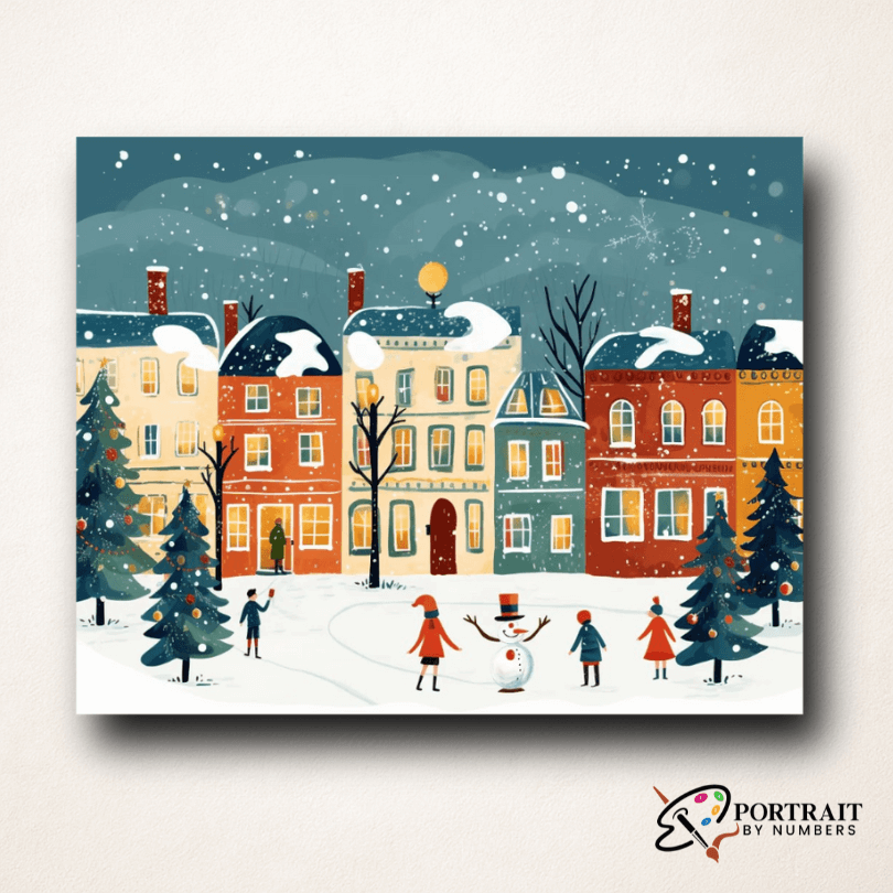 Christmas Eve -  Paint by numbers -  Portrait By Numbers