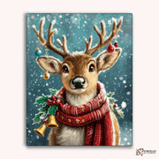 Christmas Friend -  Paint by Numbers Kit for Adults -  Portrait By Numbers