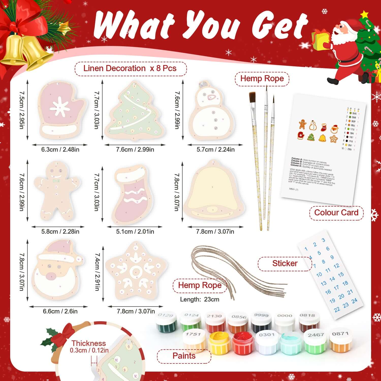 Christmas Joy -  Paint by Numbers Kit for Adults | Relaxing DIY Art Gift | -  Portrait By Numbers