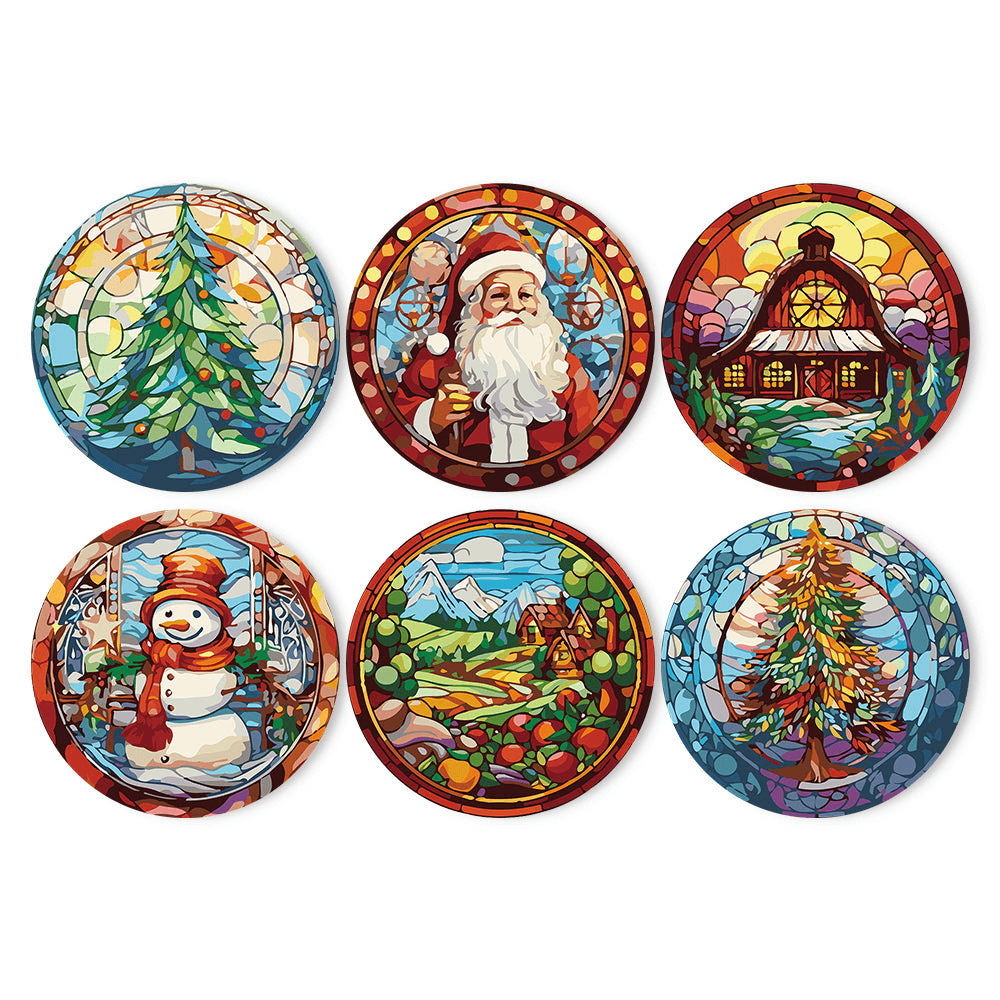 Christmas Reflections (Set of 6) -  Paint by numbers Kit -  Portrait By Numbers