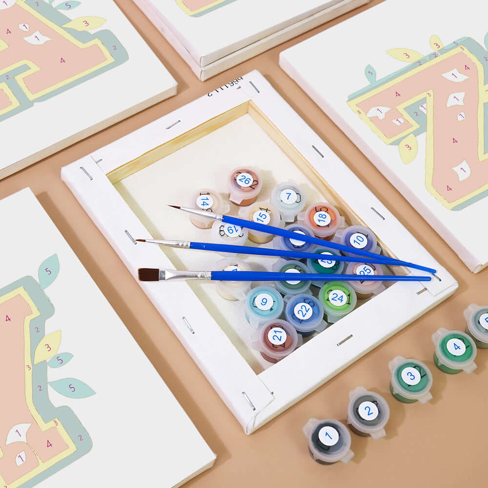 Citrus ABCs (Alphabet) -  Paint by numbers Kit -  Portrait By Numbers