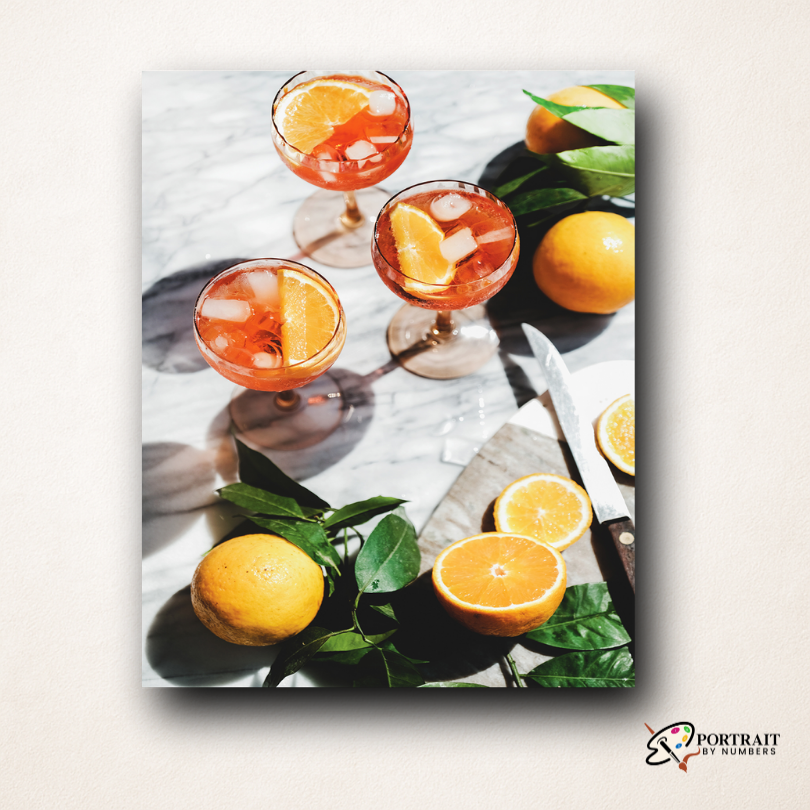 Citrus Breeze -  Paint by numbers -  Portrait By Numbers