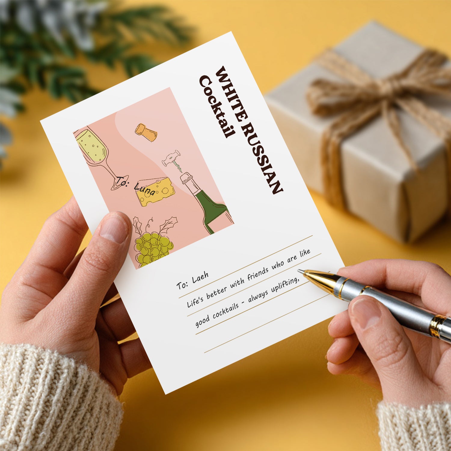 Classic Mixology Poster Cards Set -  Paint by Numbers Kit for Adults -  Portrait By Numbers