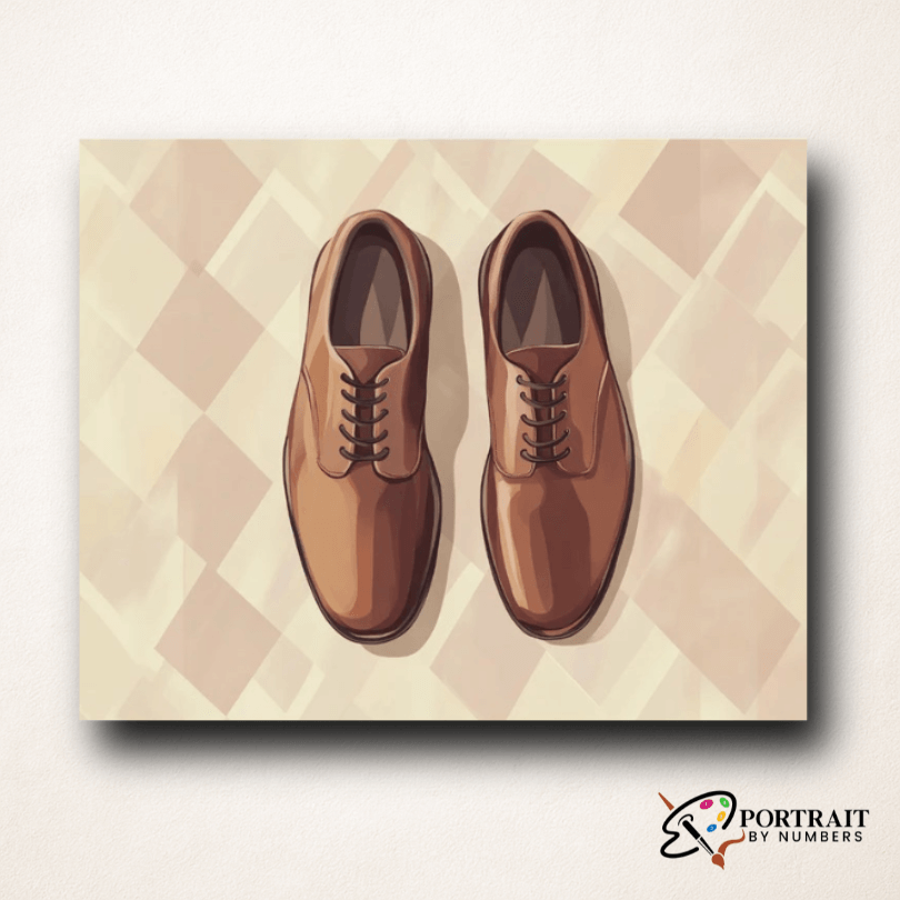 Classy Leather Shoes -  Paint by numbers Kit -  Portrait By Numbers