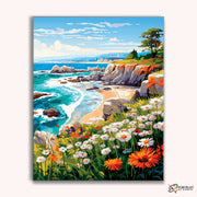 Coastal Bloom Vista -  Paint by Numbers Kit for Adults -  Portrait By Numbers