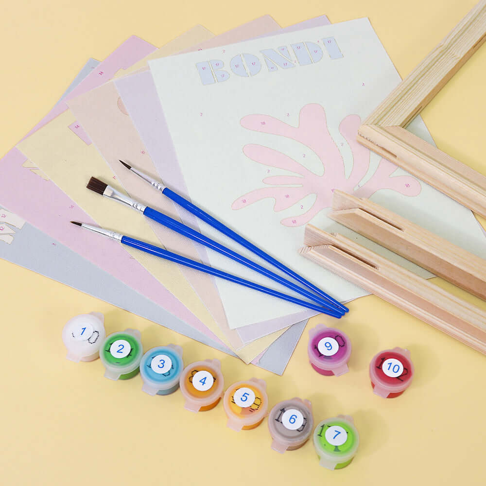 Coastline Crush (Set of 6) -  Paint by Numbers Kit for Adults -  Portrait By Numbers