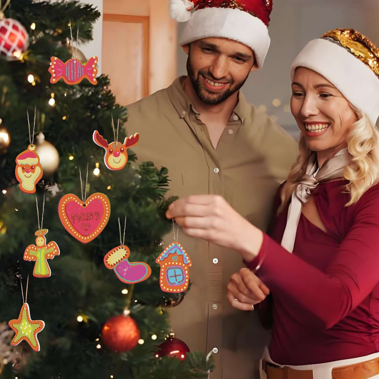 Colorful Christmas -  Paint by Numbers Kit for Adults -  Portrait By Numbers