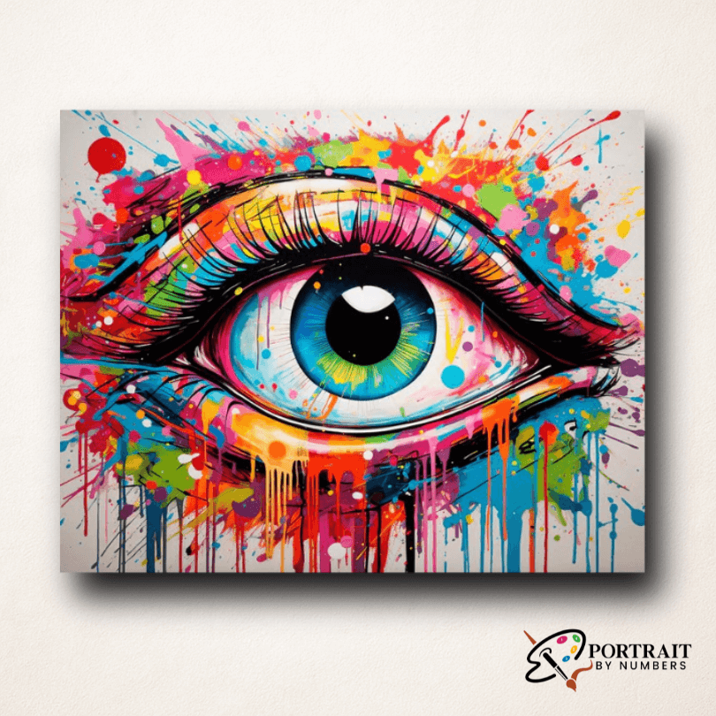 Colorful Glare -  Paint by numbers -  Portrait By Numbers