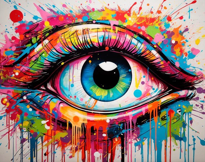 Colorful Glare -  Paint by numbers Kit -  Portrait By Numbers