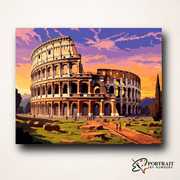 Colosseum's Past Glory -  Paint by numbers Kit -  Portrait By Numbers
